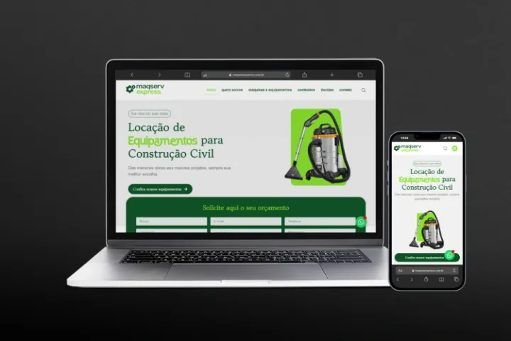 Resultados de SEO do site Maqserv Express, projeto da RAKWEB