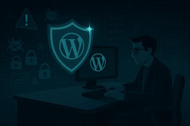 Escudo de proteção representando segurança de sites WordPress