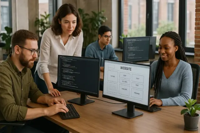 Equipe RAKWEB planejando soluções digitais para clientes